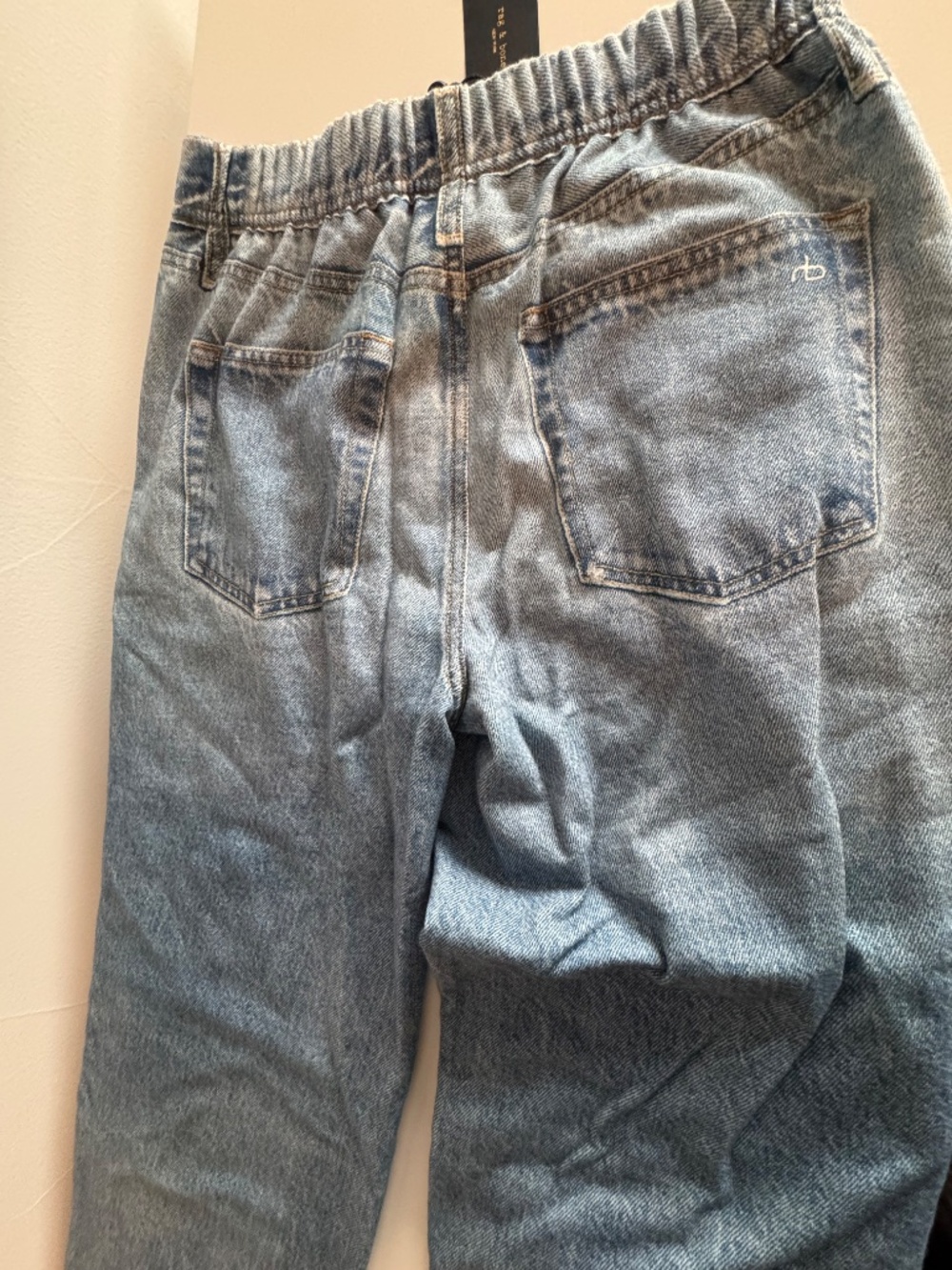 Rag & Bone Miramar Valentina Wide Leg Pants NWT XS “Sweatpant Jean” Denim Look - Picture 4 of 6